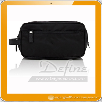 custom logo black Dopp Kit with zipper